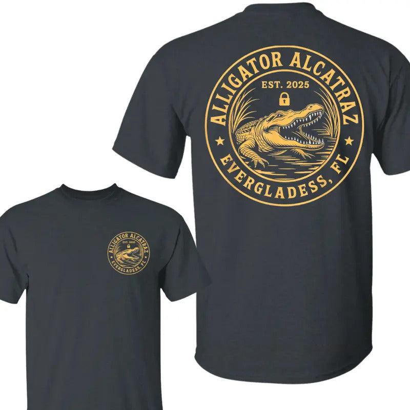 Alligator Alcatraz Florida Everglades Funny Retro T-Shirt / Sweatshirt / Hoodie
