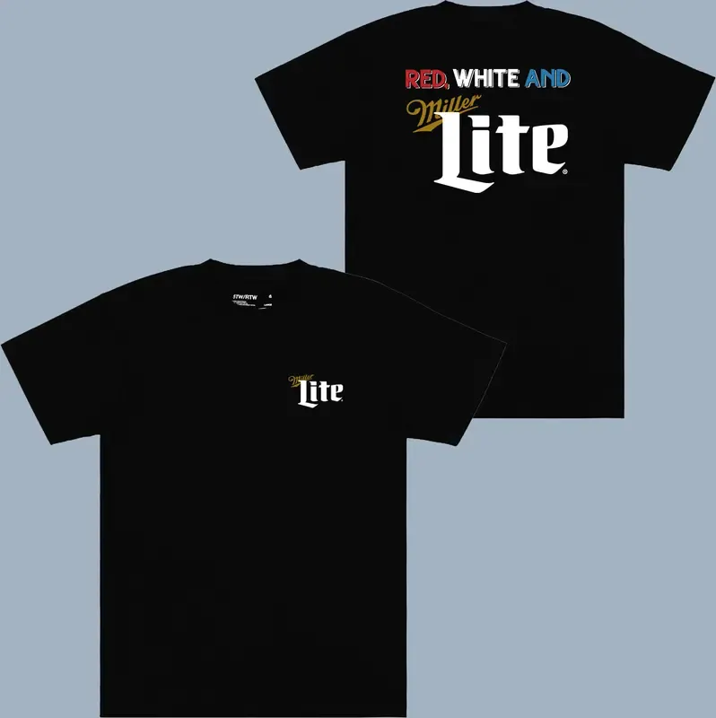 Red White And Miller Lite Logo T-Shirt / Sweatshirt / Hoodie