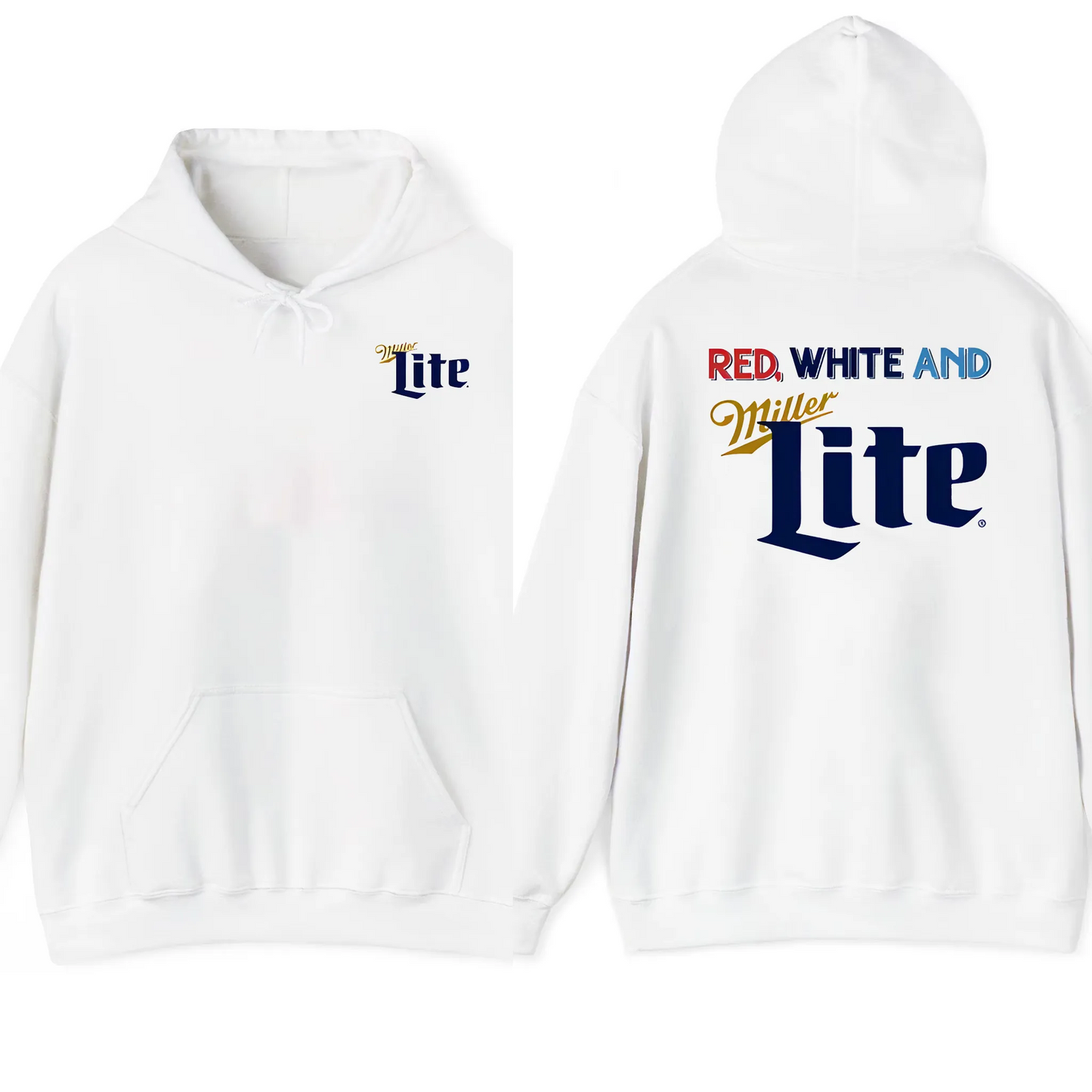 Red White And Miller Lite Logo T-Shirt / Sweatshirt / Hoodie