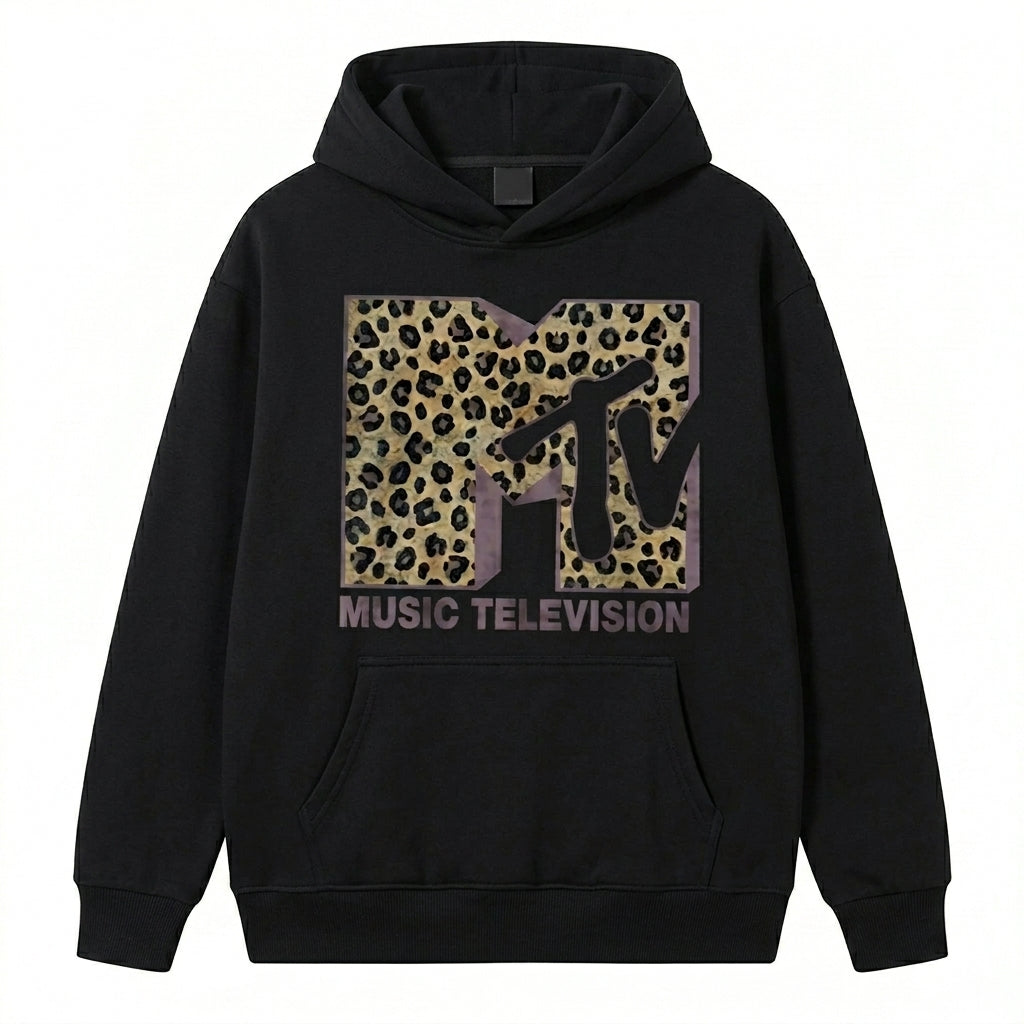 MTV Classic Leopard Print Bold Logo T-Shirt / Sweatshirt / Hoodie