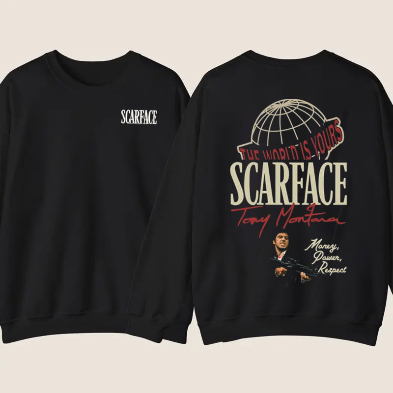 Scarface Two Sides Graphic T-Shirt / Sweatshirt / Hoodie