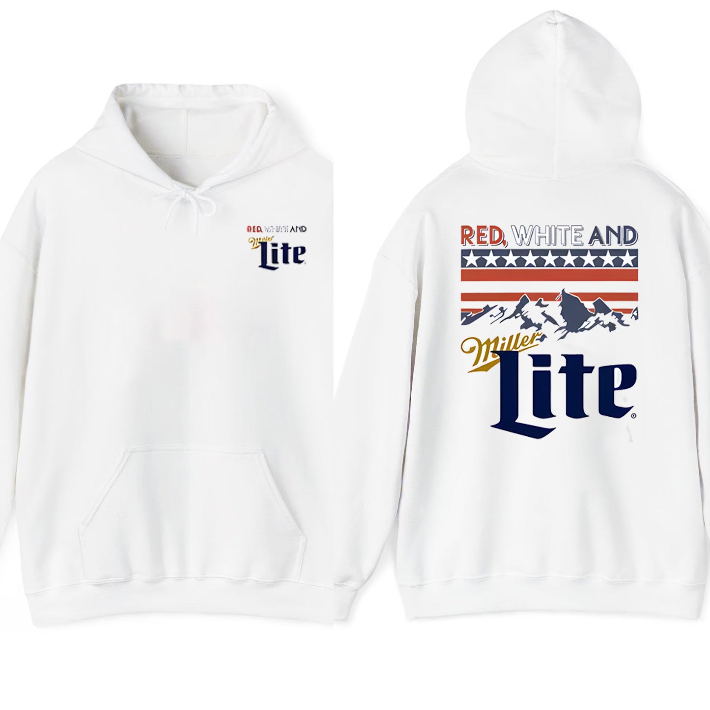 Red White And Miller Lite T-Shirt / Sweatshirt / Hoodie
