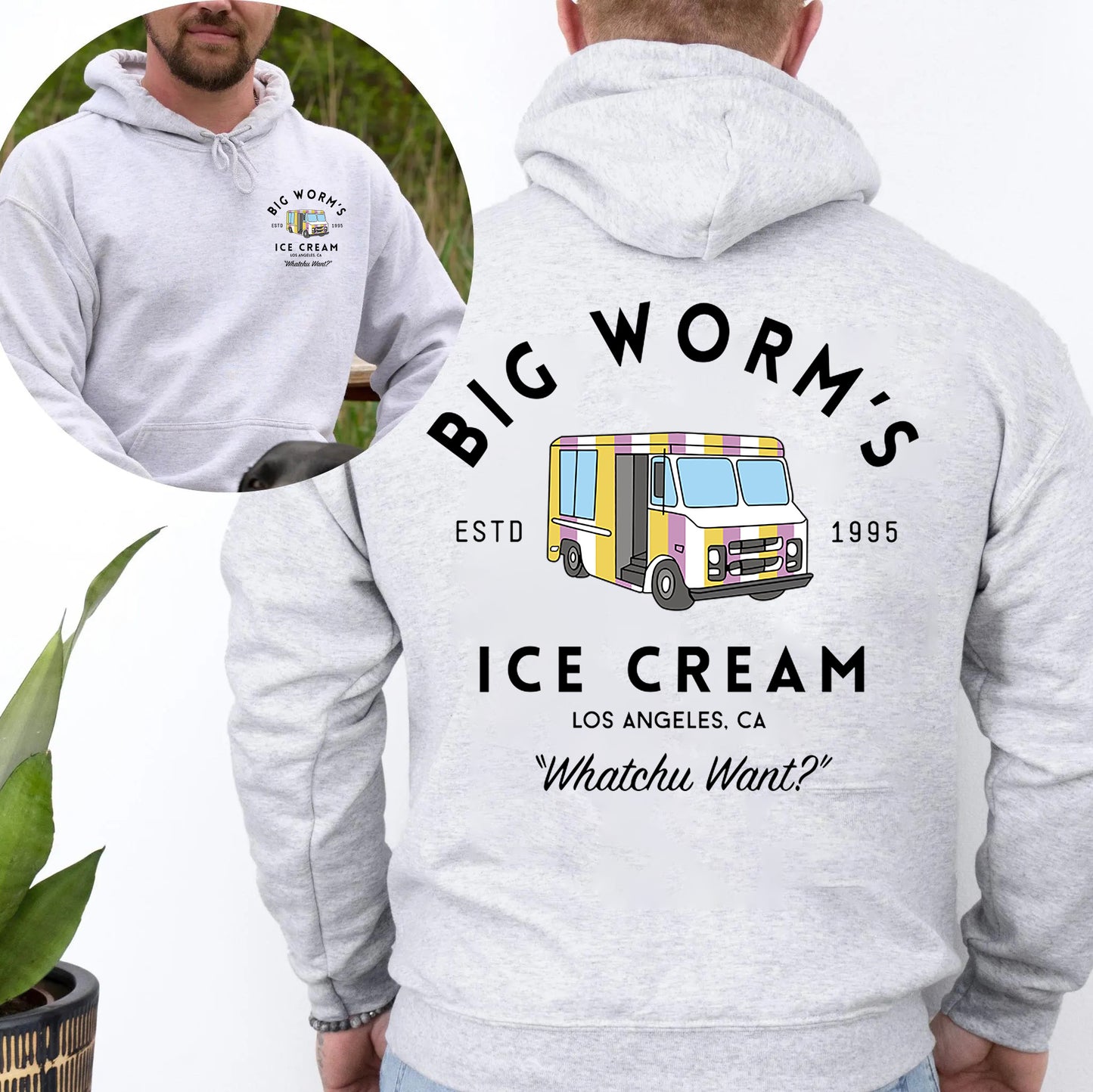 Big Worm's Ice Cream - Whatchuwant Classic Cotton Unisex T-Shirt / Sweatshirt / Hoodie
