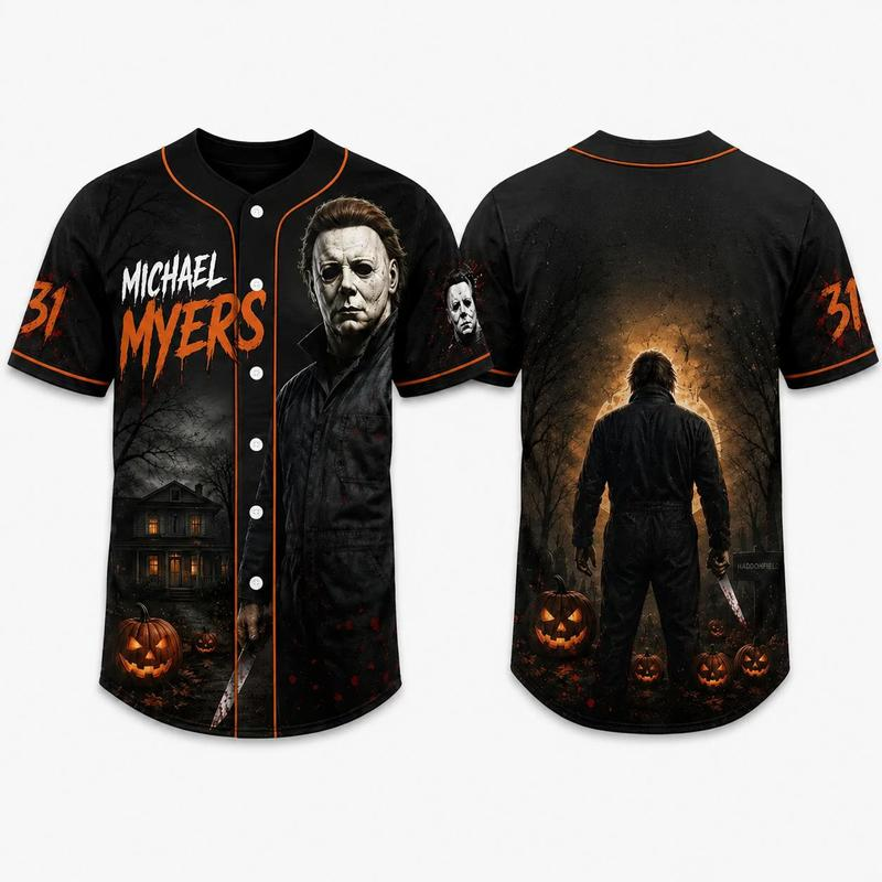 Classic Horror Movie Characters Halloween Party Costumes Gifts Jersey