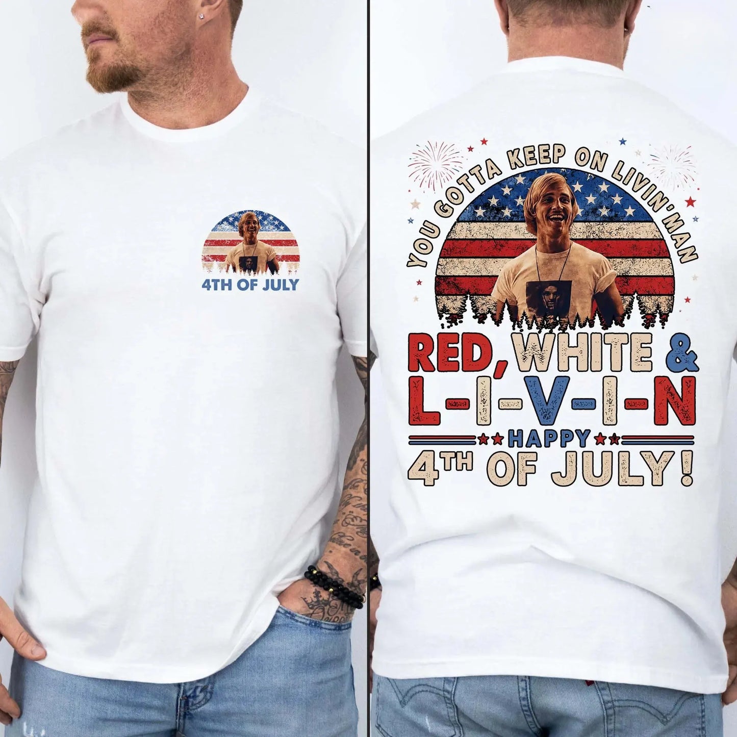 You Gotta Keep On Livin' 4th Of July Classic Movie Quote T-Shirt / Sweatshirt / Hoodie