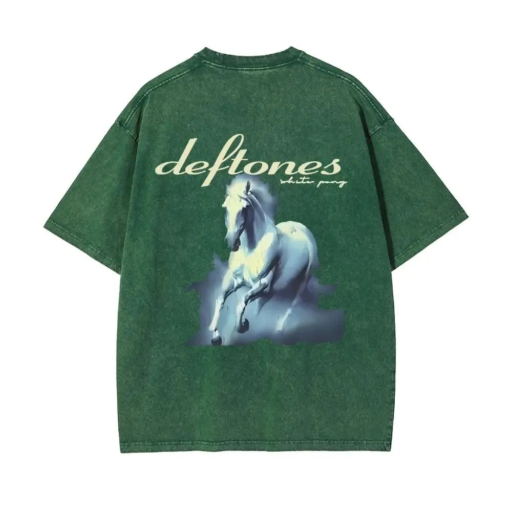 Defto White Pony Running Horse Graphic T-Shirt / Sweatshirt / Hoodie