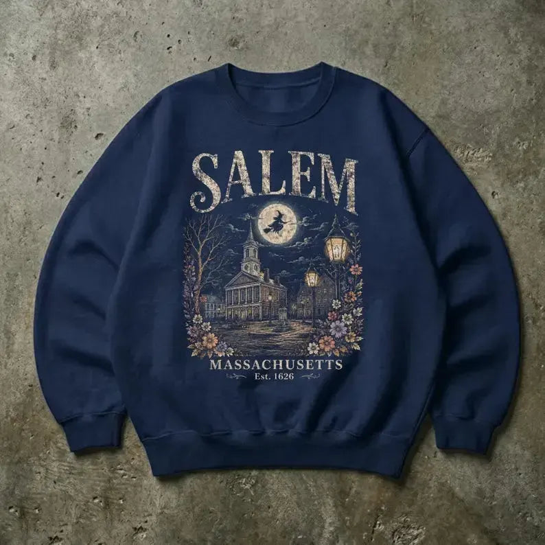 Salem Massachusetts Vintage Witch City Halloween Graphic T-Shirt / Sweatshirt / Hoodie