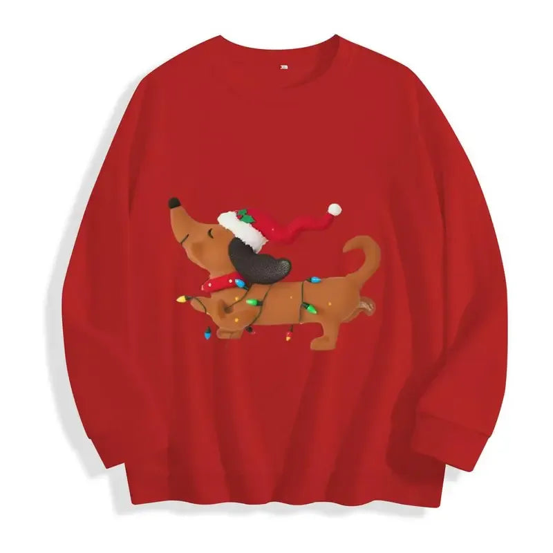 Christmas Wiener Dog Cute Dachshund Holiday T-Shirt / Sweatshirt / Hoodie