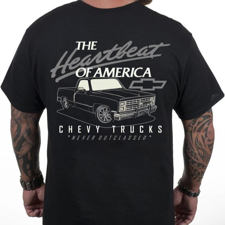 Never Outclassed Heartbeat Of America Vintage Trucks Graphic T-Shirt / Sweatshirt / Hoodie