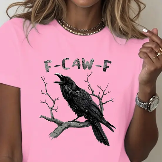 Raven & Feather Print Round Neck T-Shirt / Sweatshirt / Hoodie