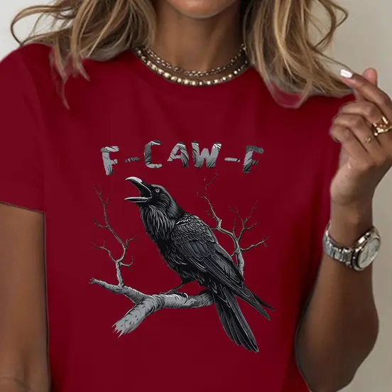 Raven & Feather Print Round Neck T-Shirt / Sweatshirt / Hoodie
