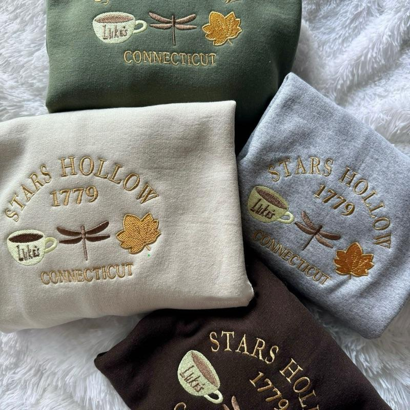 Fall Embroidered Stars Hollow T-Shirt / Sweatshirt / Hoodie
