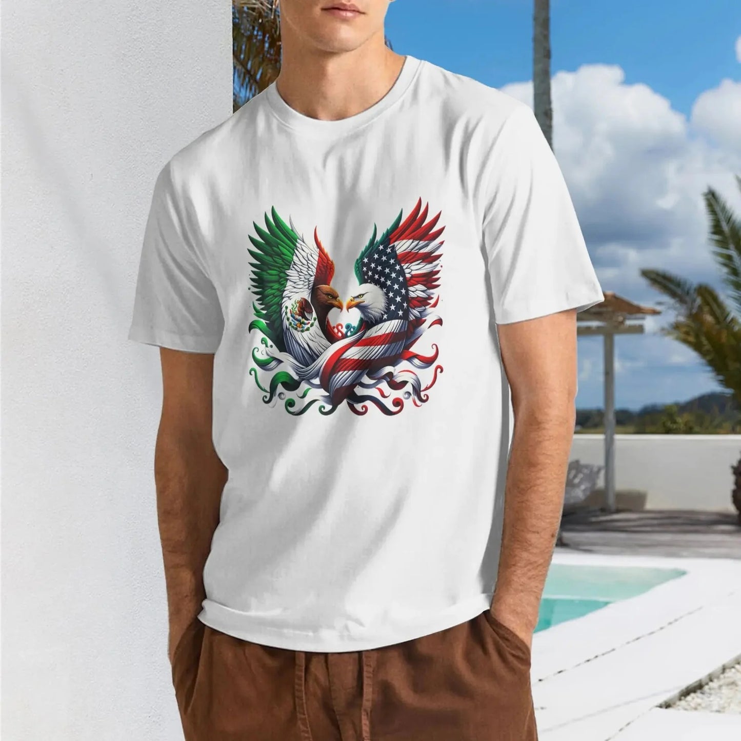 America Mexico Flag Graphic T-Shirt / Sweatshirt / Hoodie