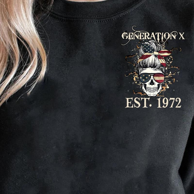 Generation X Custom Year Skull Unisex T-Shirt / Sweatshirt / Hoodie
