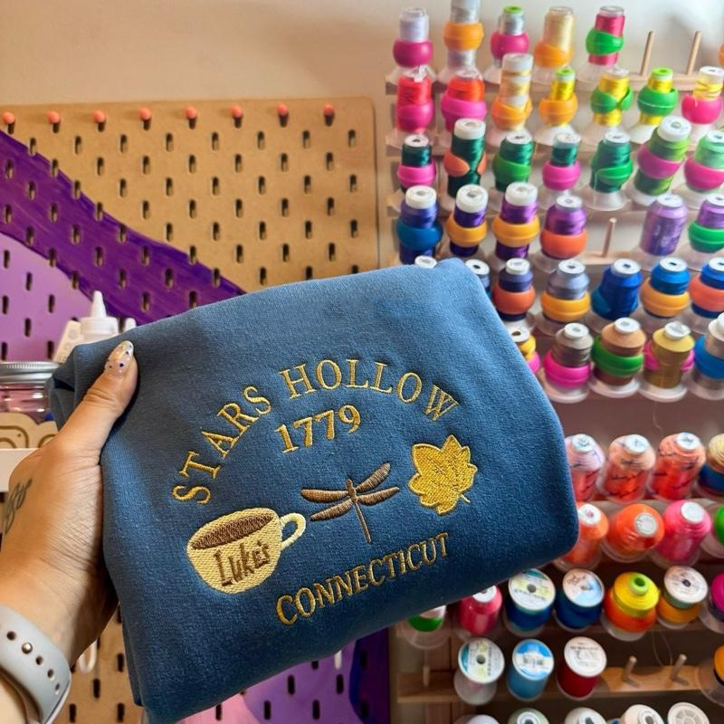 Fall Embroidered Stars Hollow T-Shirt / Sweatshirt / Hoodie