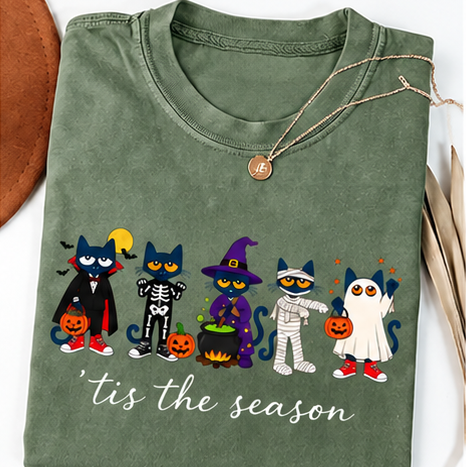 Cat Halloween Teacher Cute Gift T-Shirt / Sweatshirt / Hoodie