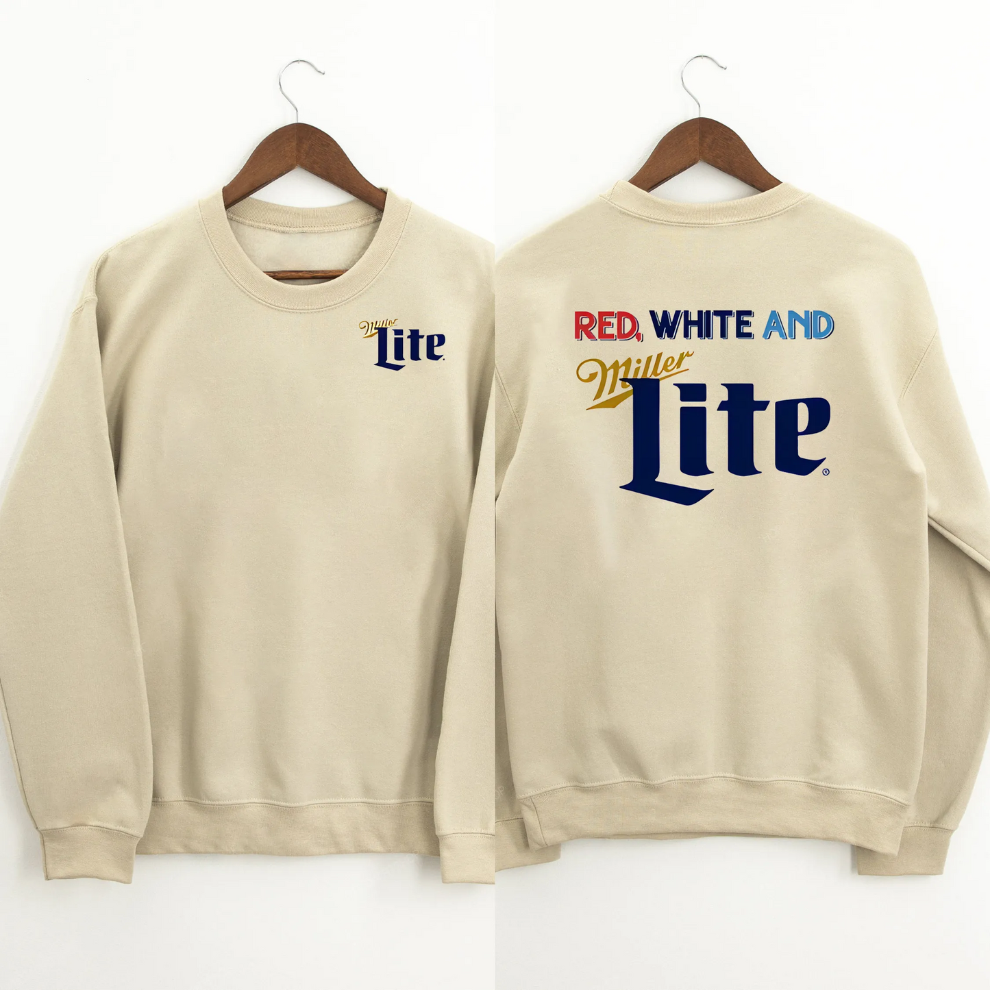 Red White And Miller Lite Logo T-Shirt / Sweatshirt / Hoodie