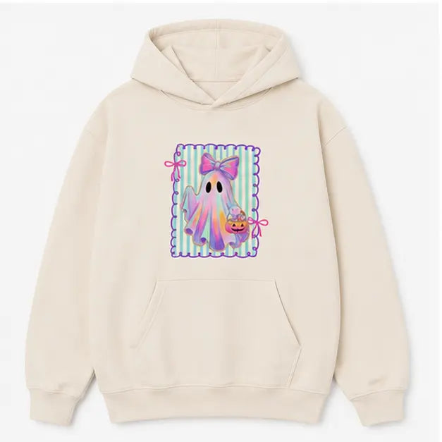 Cute Bow Boo Ghost Spooky Season Pumpkin Coquette T-Shirt / Sweatshirt / Hoodie