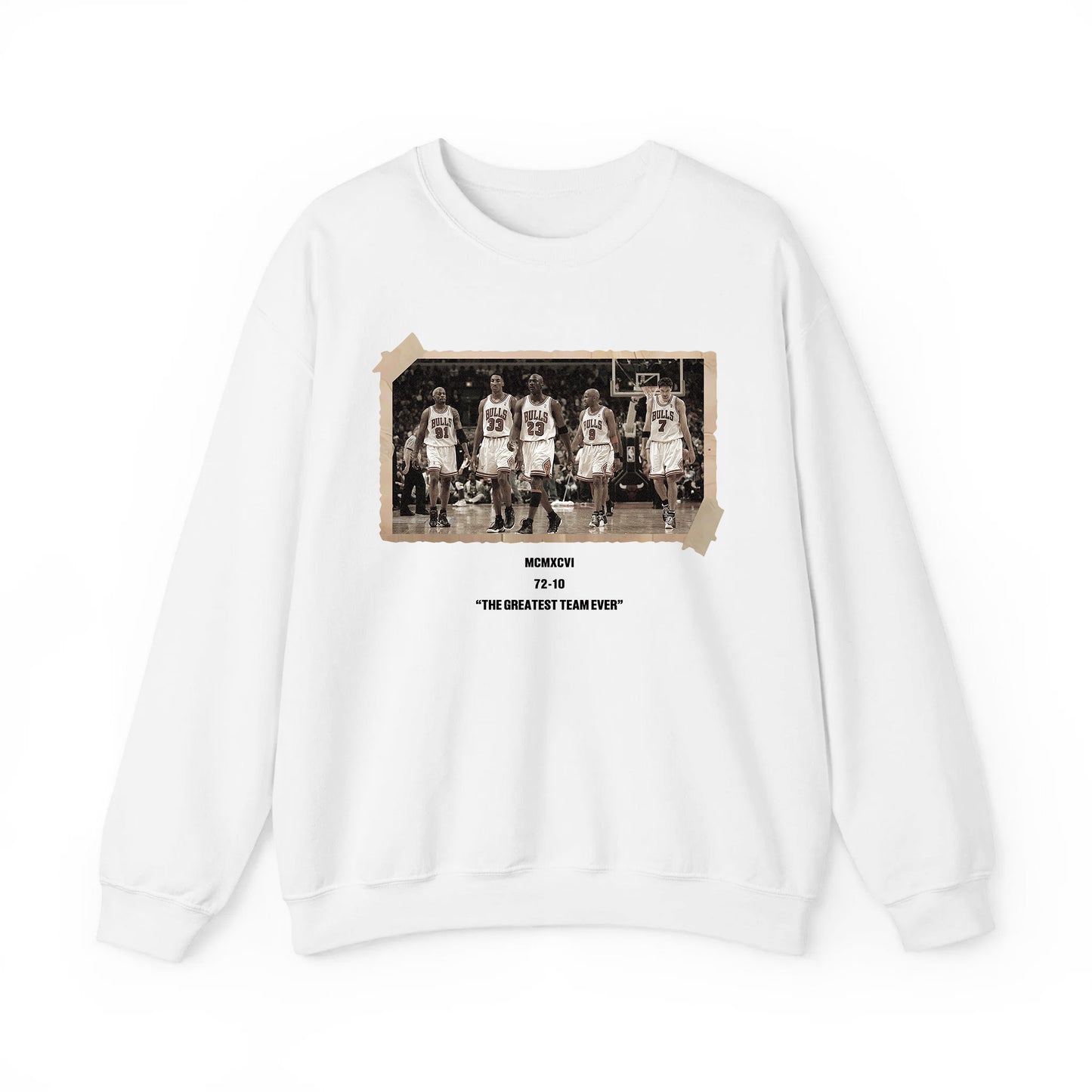 1996 Chicago Squad 72-10 Vintage Photo Greatest Team Ever T-Shirt / Sweatshirt / Hoodie