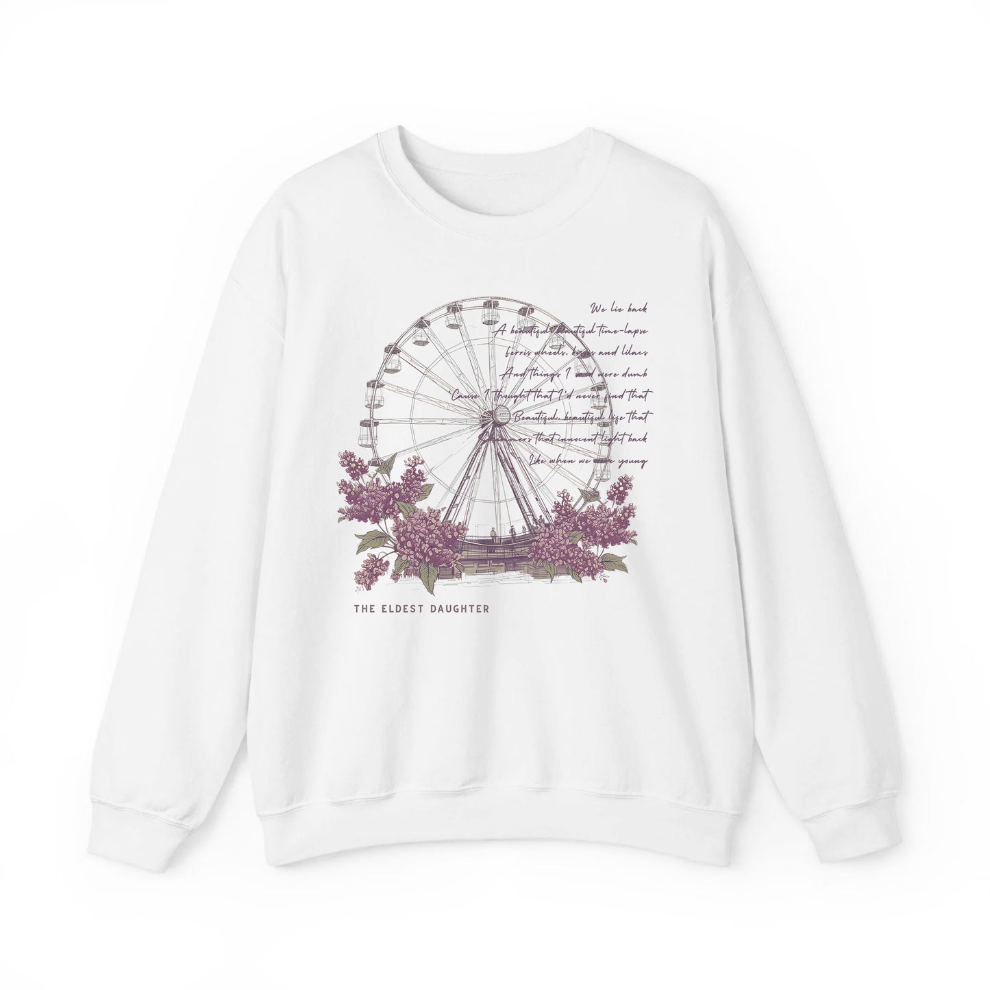 Eldest Daughter Showgirl Ferris Wheels Kisses and Lilacs Lyrics Vintage Graphic T-Shirt / Sweatshirt / Hoodie
