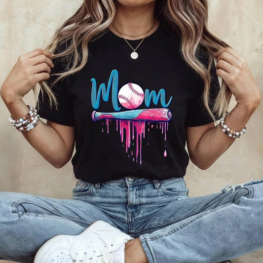 Baseball Mom Pink Drip T-Shirt / Sweatshirt / Hoodie