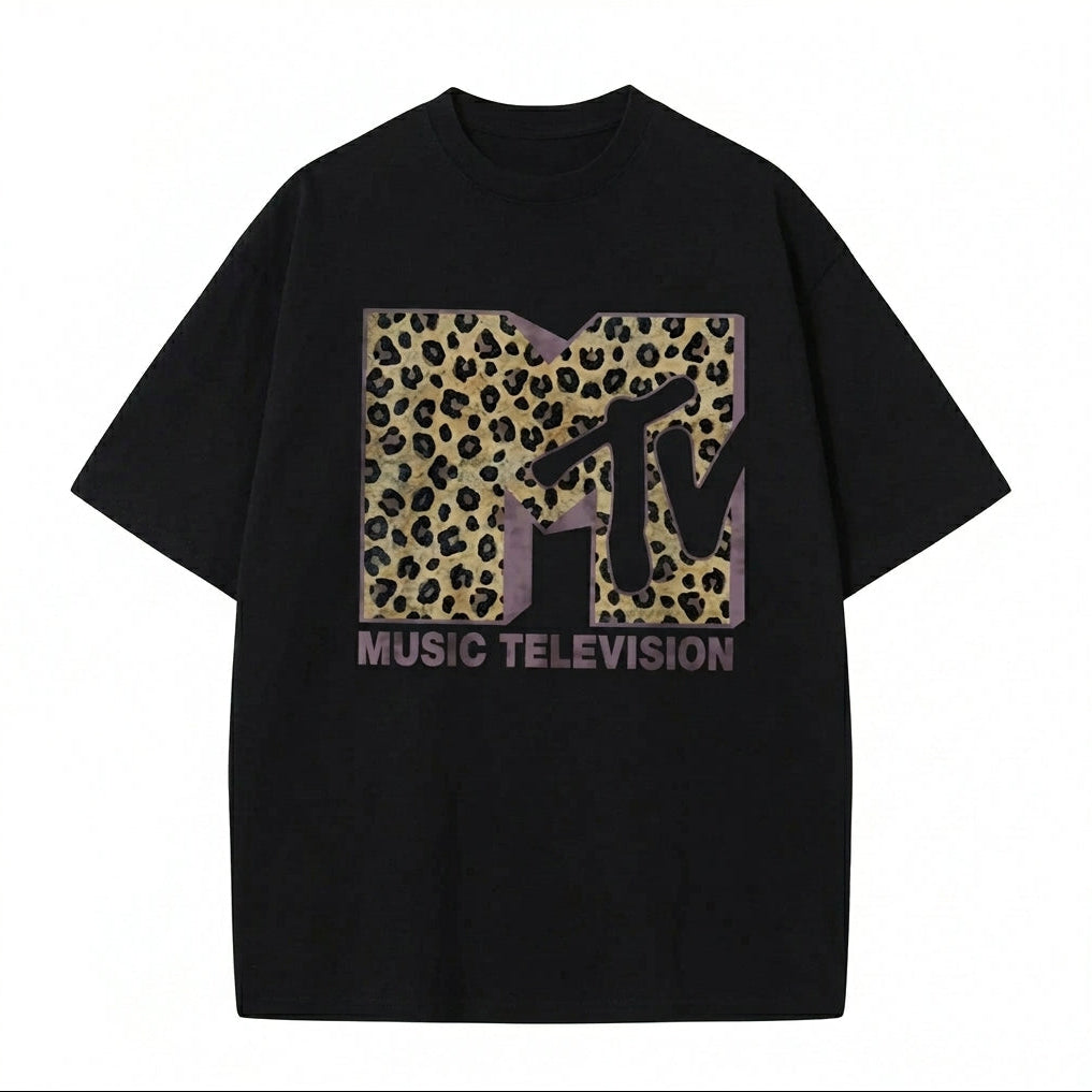 MTV Classic Leopard Print Bold Logo T-Shirt / Sweatshirt / Hoodie