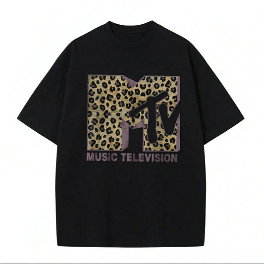 MTV Classic Leopard Print Bold Logo T-Shirt / Sweatshirt / Hoodie