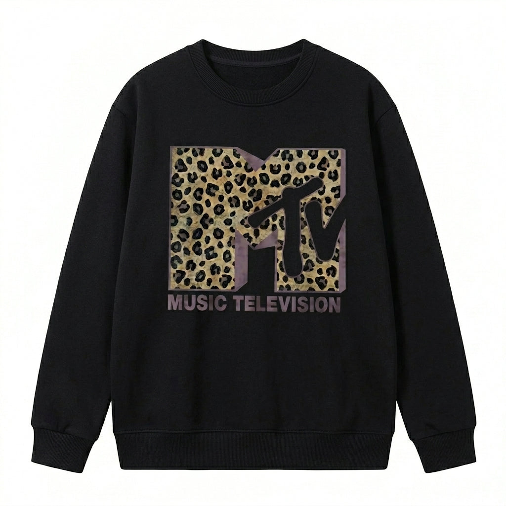 MTV Classic Leopard Print Bold Logo T-Shirt / Sweatshirt / Hoodie