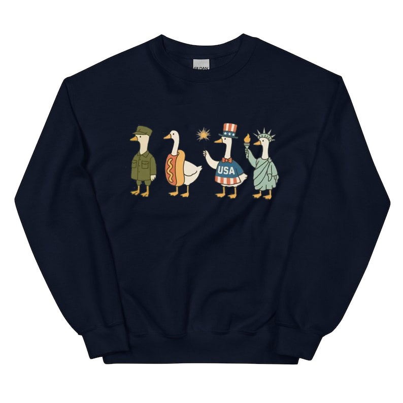 Funny Fourth Of July American Flag Goose T-Shirt / Sweatshirt / Hoodie
