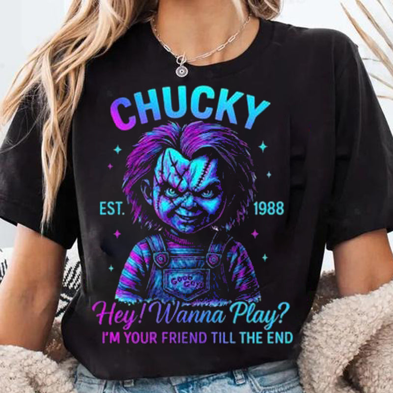 Halloween Neon Horror Characters T-Shirt / Sweatshirt / Hoodie