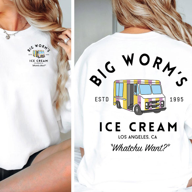 Big Worm's Ice Cream - Whatchuwant Classic Cotton Unisex T-Shirt / Sweatshirt / Hoodie