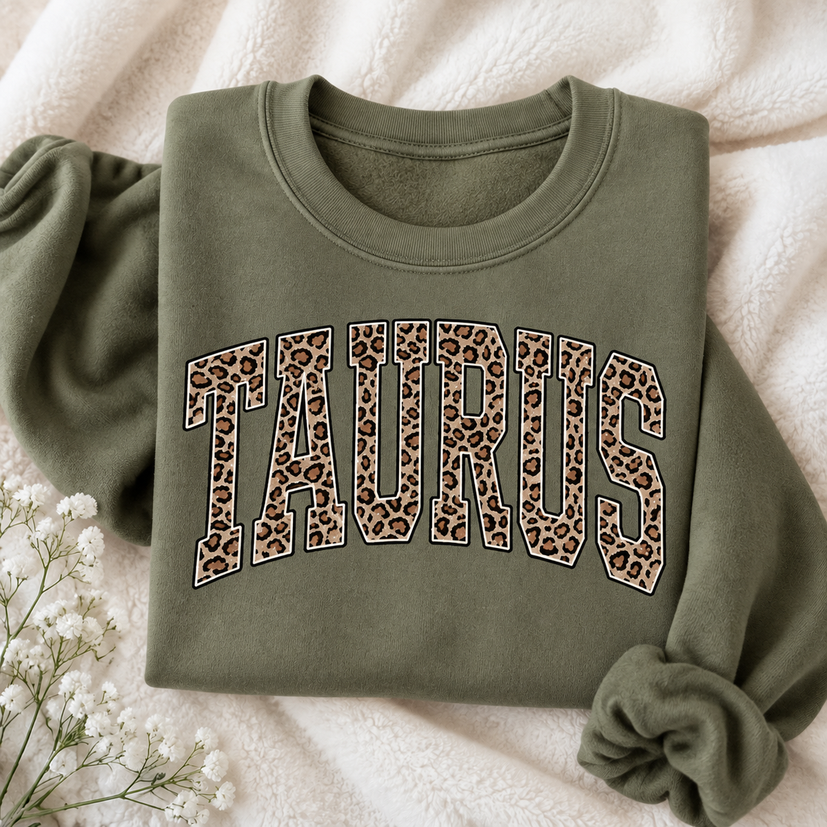 12 Zodiac Signs Leopard Print Astrology Christmas T-Shirt / Sweatshirt / Hoodie