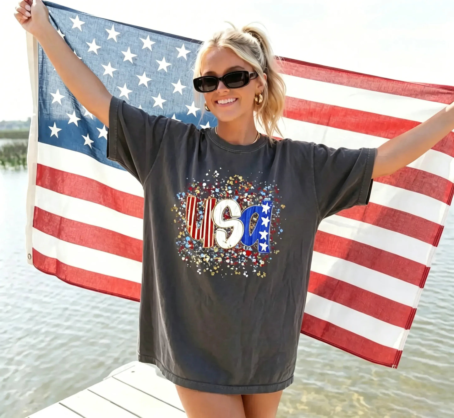 Splatter USA Trendy Patriotic T-Shirt / Sweatshirt / Hoodie