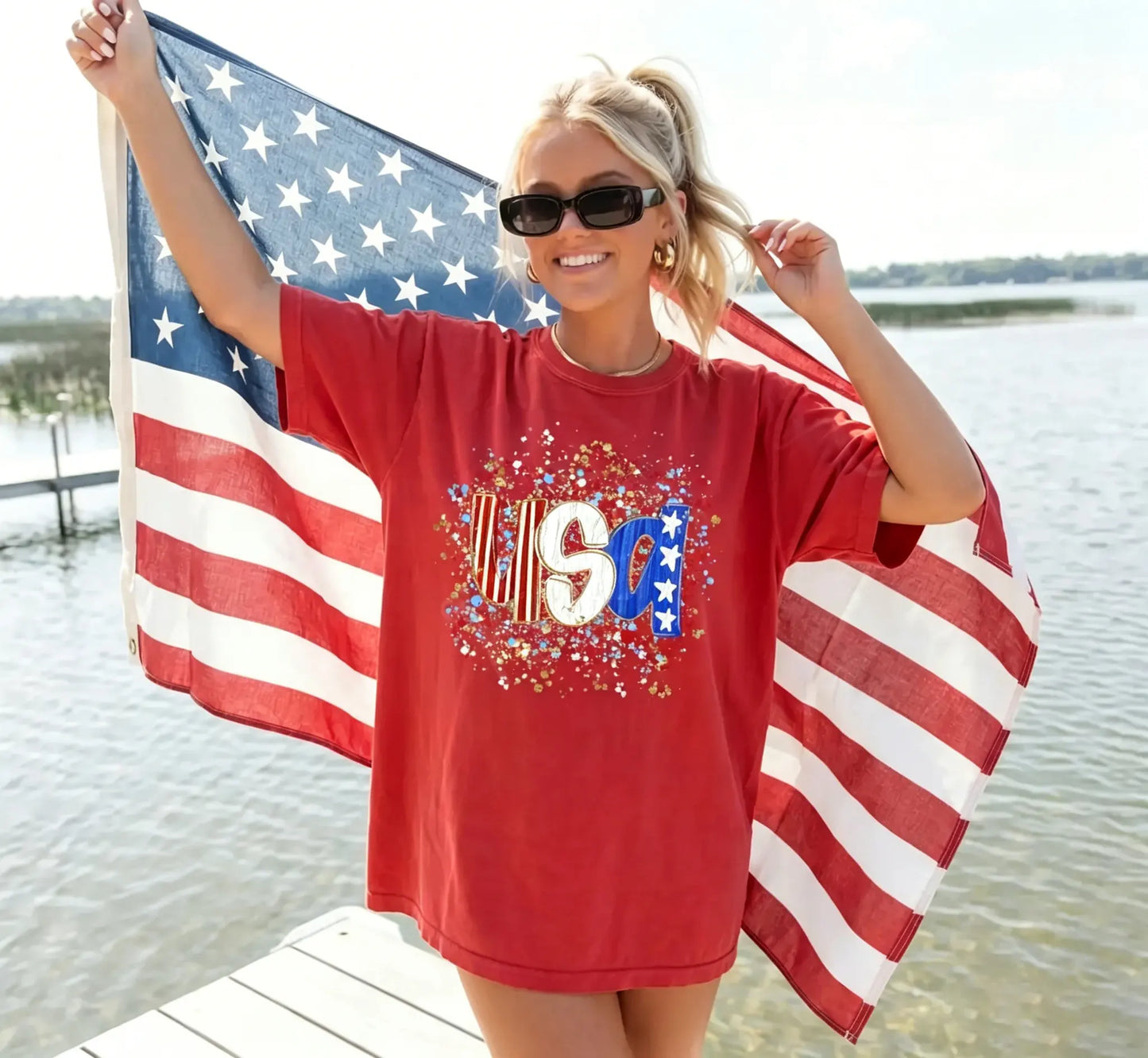 Splatter USA Trendy Patriotic T-Shirt / Sweatshirt / Hoodie