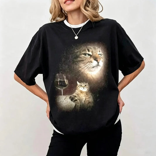The Retro Funny Cat Portrait Meme Cringe T-Shirt / Sweatshirt / Hoodie