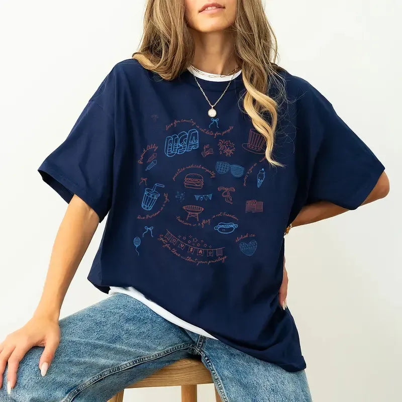 Secret Subtle Message American Fourth Of July Liberal Patriotic T-Shirt / Sweatshirt / Hoodie