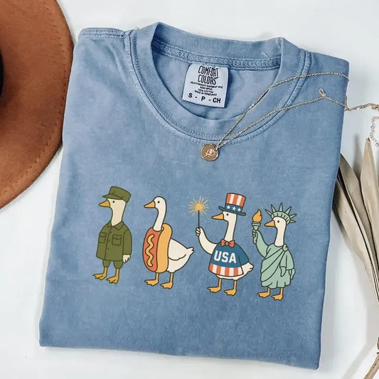 Funny Fourth Of July American Flag Goose T-Shirt / Sweatshirt / Hoodie