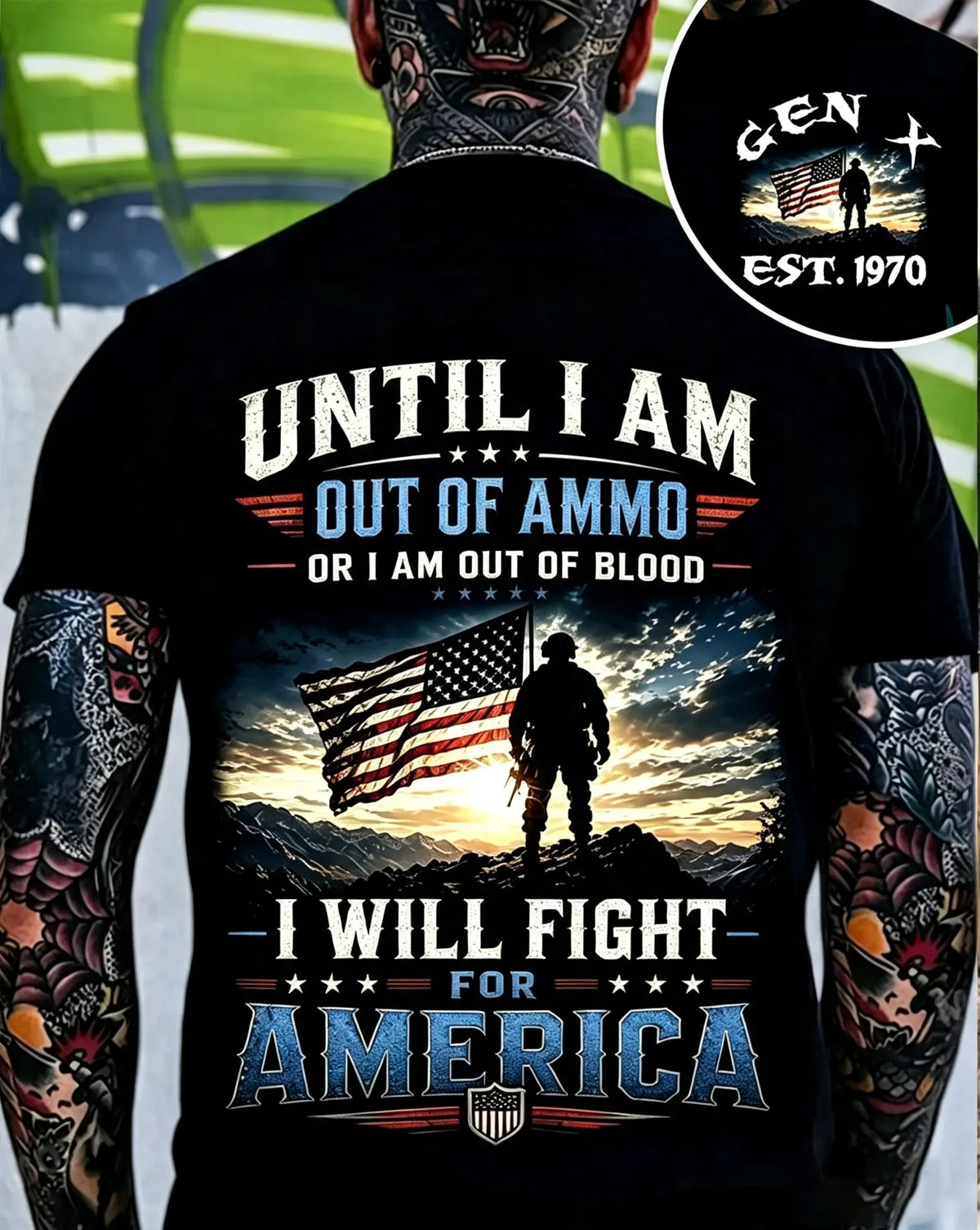 Generation X Until I Am Out Of Ammo Custom Year Skull T-Shirt / Sweatshirt / Hoodie