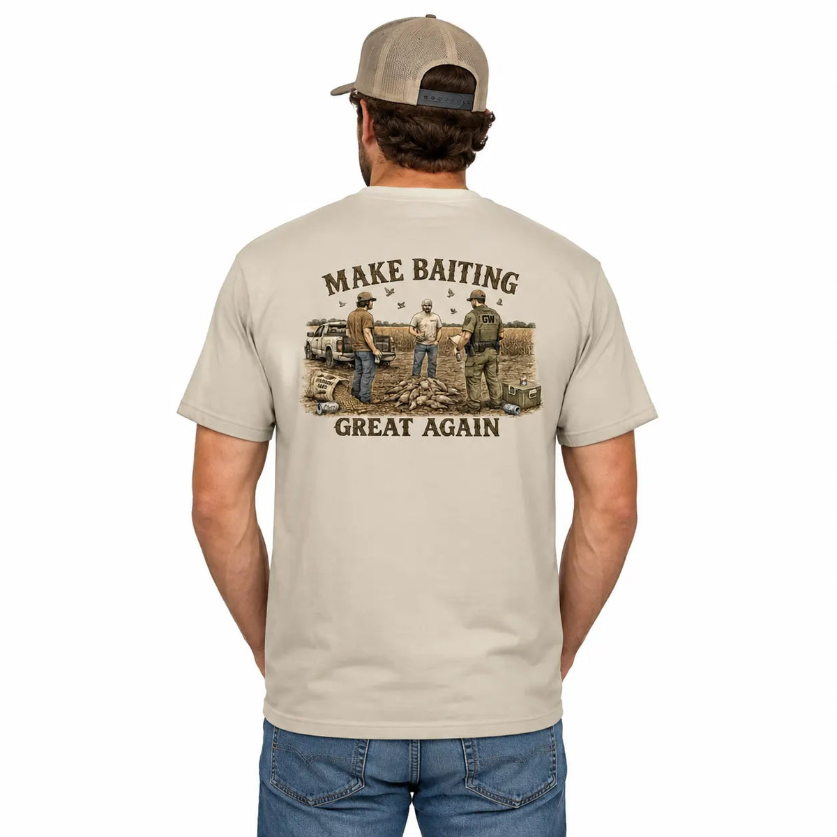 Make Baiting Great Again Hunting Outdoor Vintage Graphic T-Shirt / Sweatshirt / Hoodie