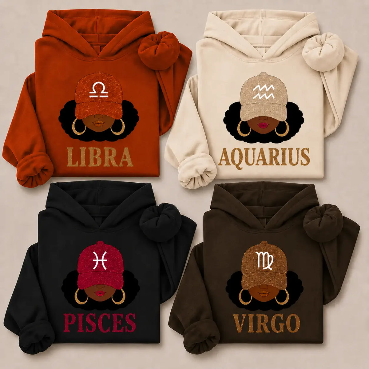 12 Zodiac Girl Astrology Graphic T-Shirt / Sweatshirt / Hoodie