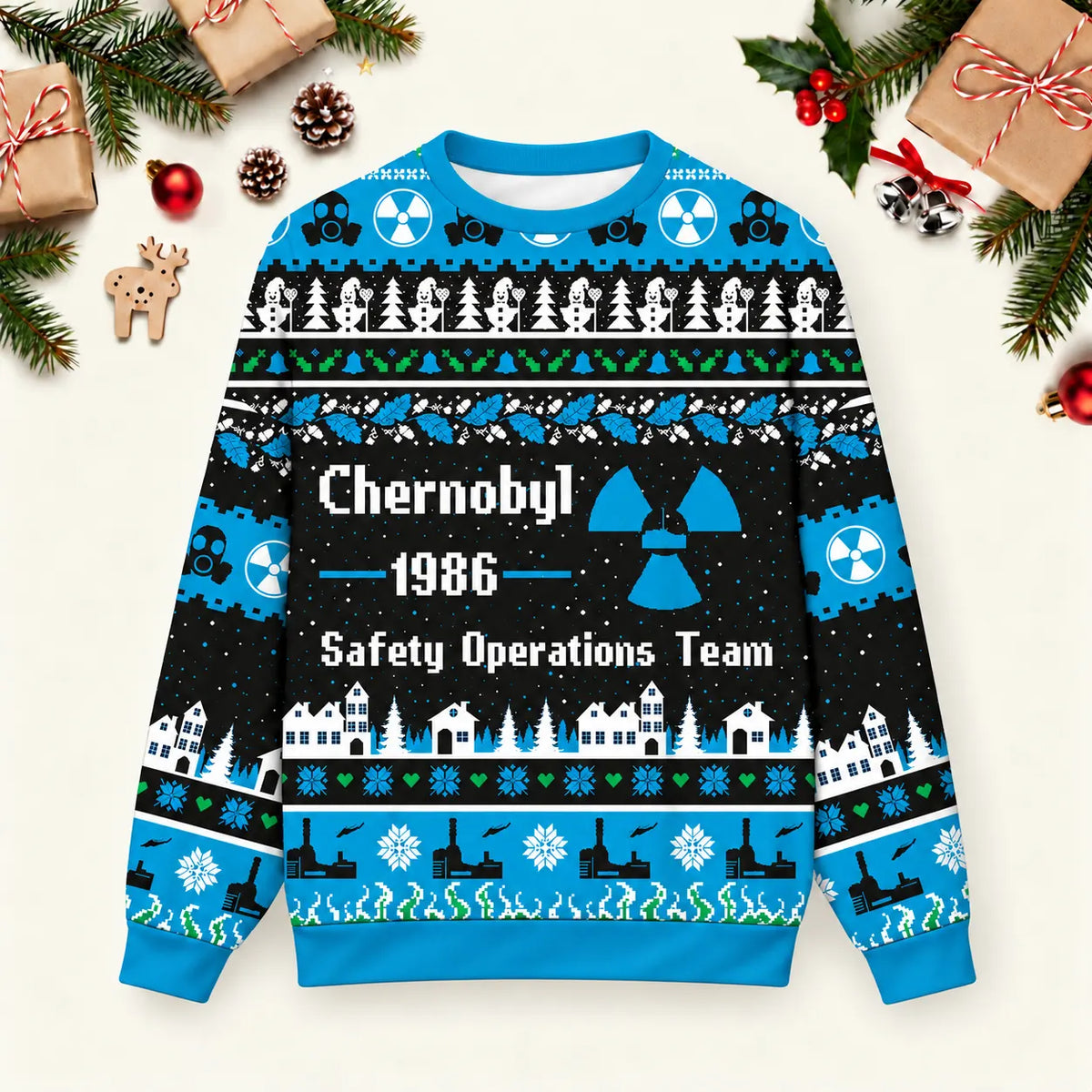 Chernobyl 1986 Ugly Christmas Long-Sleeve Top