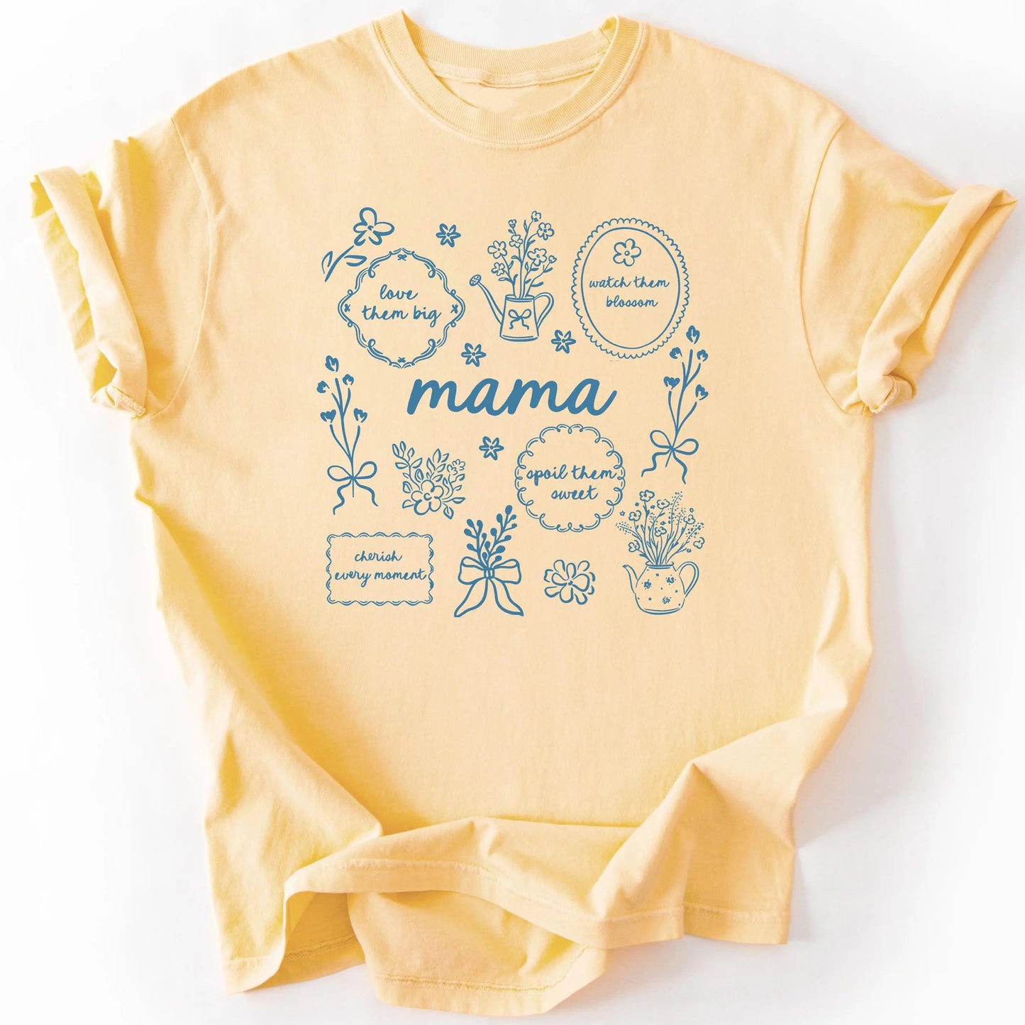 Custom Floral Grandma Mama Personalized Mothers Day Gift T-Shirt / Sweatshirt / Hoodie