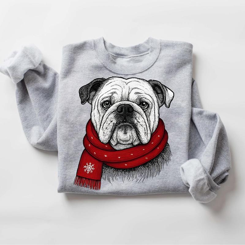 Custom Name Santa Paws scarf Christmas Dog Breeds in Festive Santa T-Shirt / Sweatshirt / Hoodie
