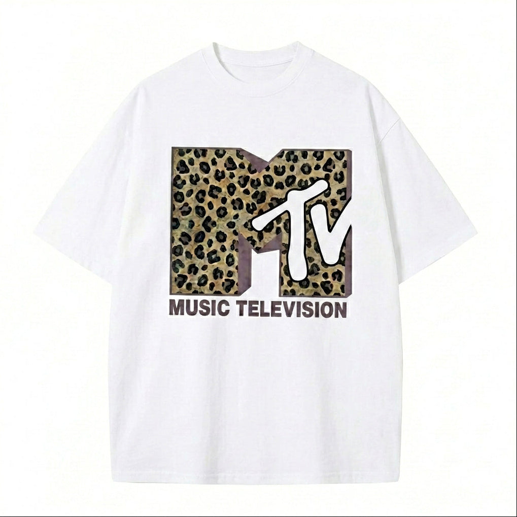 MTV Classic Leopard Print Bold Logo T-Shirt / Sweatshirt / Hoodie