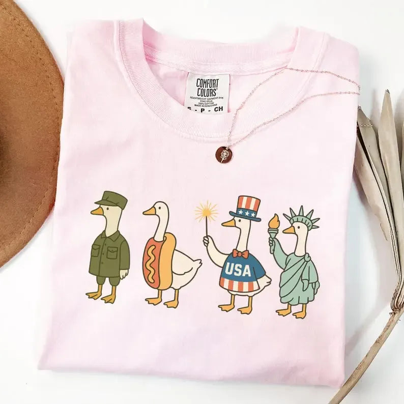 Funny Fourth Of July American Flag Goose T-Shirt / Sweatshirt / Hoodie