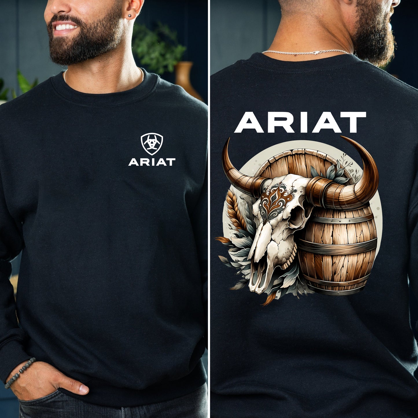 Vintage Bull Skull Graphic Western Rodeo T-Shirt / Sweatshirt / Hoodie