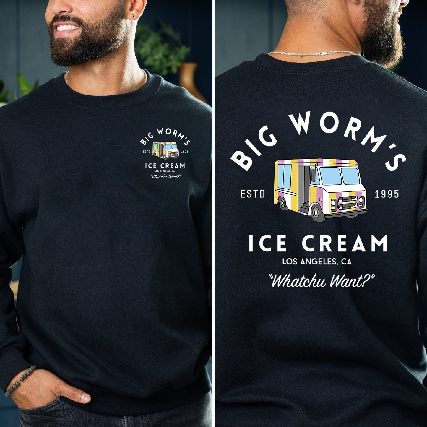 Big Worm's Ice Cream - Whatchuwant Classic Cotton Unisex T-Shirt / Sweatshirt / Hoodie