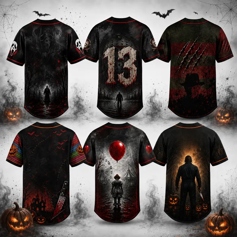 Classic Horror Movie Characters Halloween Party Costumes Gifts Jersey