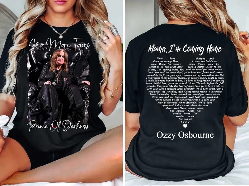 Ozzy Rest In Peace Tribute No More Tours Mama l'm Coming Home Memorial T-Shirt / Sweatshirt / Hoodie