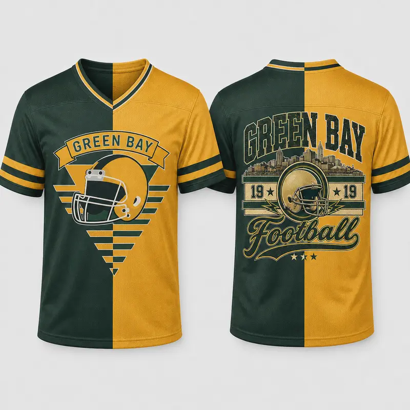 Retro City Football Game Day Two Tone V Neck Soccer Jersey